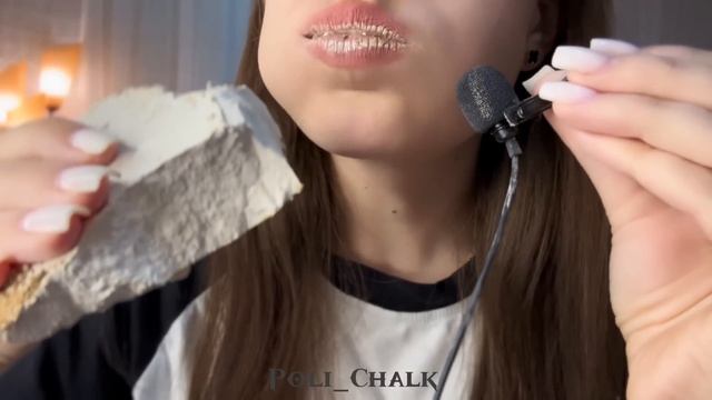 Мокрый мел Красный❤️в крошке из орской глины Бисквит 🥠|неделя желаний|АСМР