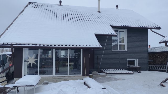 Брус на пену. Брусовой дом в Сибири.