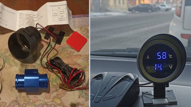 Как подключить дополнительный датчик температуры антифриза и показания вольтметра