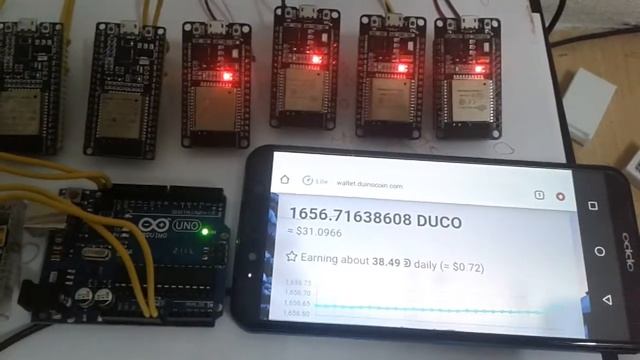 update duino coin miner with esp32 and i2c avr