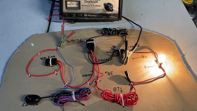 Alternative example of wiring a 4 pin automotive relay: JD1912