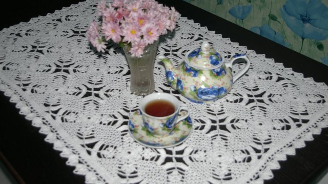 Ажурная скатерть крючком. ЧАСТЬ 2. МК Марьюшка