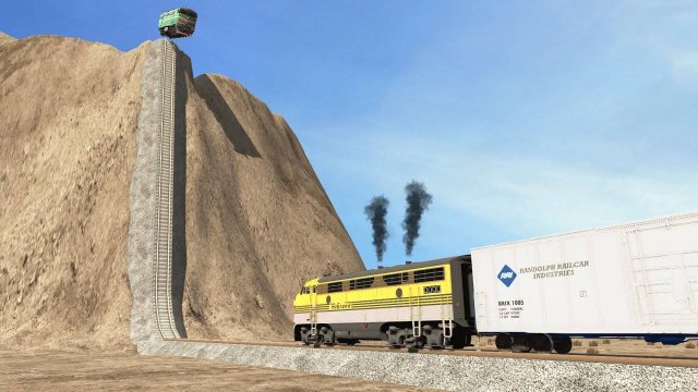 Поезда против огромного холма | BeamNG.Drive |Бемиджи|