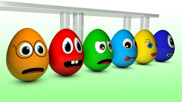 Учим цвета. Развивающий мультик для детей. Краски. Яйца с сюрпризом.