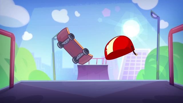 Мультик - Раскраска - Учим цвета - Скейтбординг