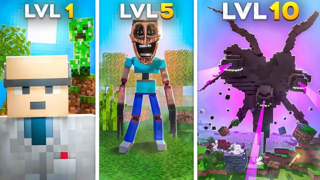 100 ИГРОКОВ ПРОТИВ 10 СТАДИЙ МОНСТРОВ MINECRAFT в Garry’s Mod!
