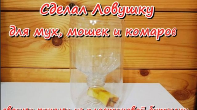 Сделал ловушку для Мух, Мошки и Комаров, из пластиковой бутылки.