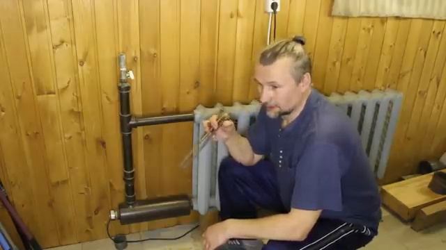 Обогреватель из чугунной батареи