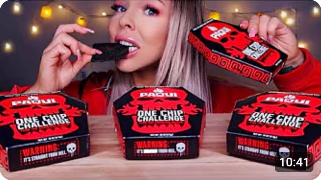 ASMR ОСТРЫЙ В МИРЕ ПЕРЕЦ CAROLINA REAPER ЗВУКИ ЕДЫ PAQUI ONE CHIP CHALLENGE MUKBANG