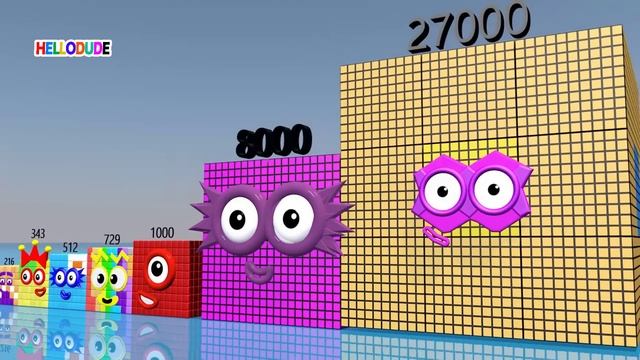 Looking for Numberblocks Cube Club 1 to 1000 vs 8000 to 1 Million HUGE Standing Tall Number Pattern
