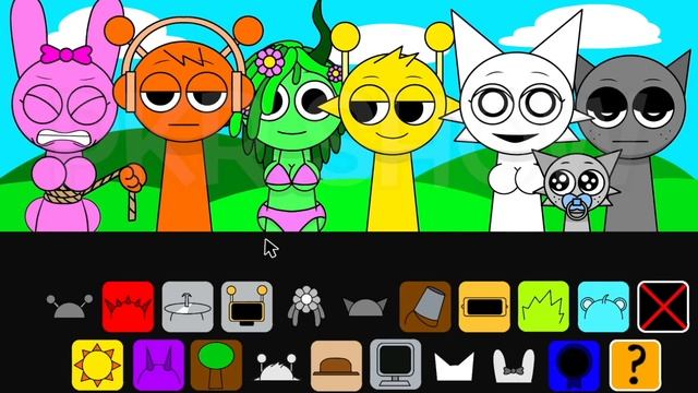 Анимация Спрунки - Миксуй биты и мелодии! Incredibox Sprunki LOVE Sinner Edition с модом Sus SIGMA!