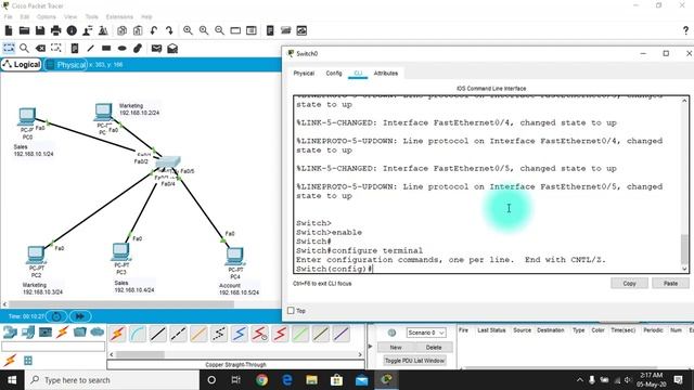 Intra VLAN Configuration in Cisco Packet Tracer