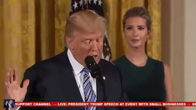 President Trump Speech With Ivanka Trump At Event with Small Businesses 8 1 17