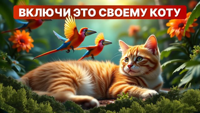 ПТИЧКИ КОТОРЫХ ОБОЖАЕТ ТВОЙ КОТ 🔥 cats tv, мультики для кошек, мультик для котов, кот тв cats game