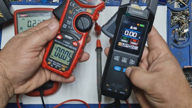 Современный прибор FNIRSI DMC-100 клещи постоянного и переменного тока