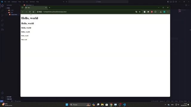 Введение в html. Создание простого веб-сайта