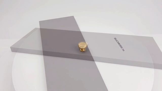Ручка-кнопка для мебели, цвет золото шлифованное.