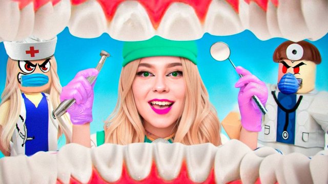 СБЕЖАЛА ОТ ЗЛОГО СТОМАТОЛОГА! ПОБЕГ ИЗ СТОМАТОЛОГИИ В РОБЛОКС!