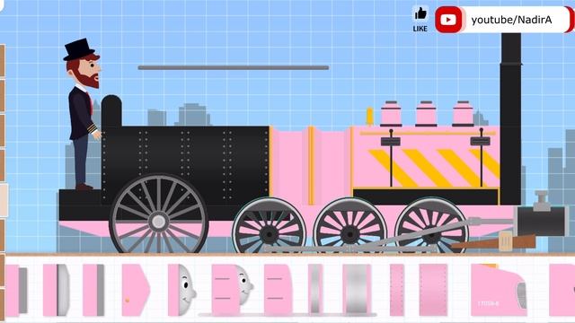 Labo Brick Train #136 Black-Pink Locomotive Train | Labo Lado - Polar Express - Locomotive