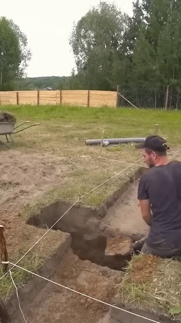 Основание под фундамент #строительство #дом #деревня