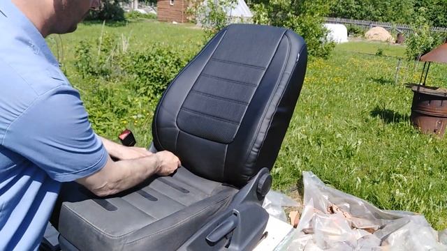 Как самостоятельно одеть авто чехлы на кресла.