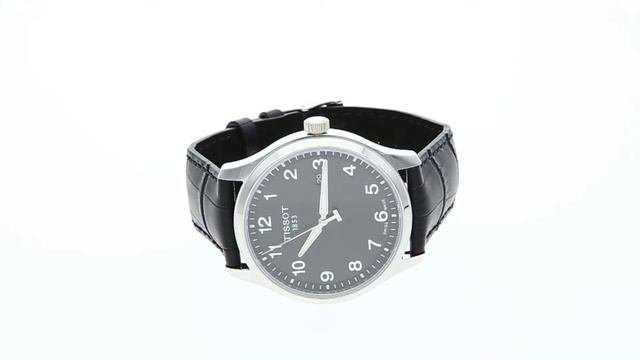 Tissot Gent XL Black Leather Black Dial T116.410.16.057.00 Zegarek / Watch 360