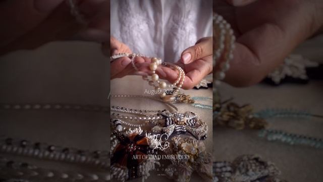 Hand embroidered jewellery by Irena Gasha