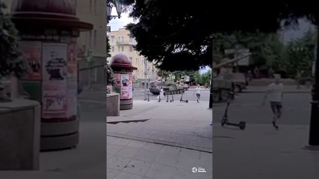 Обстановка в Ростове-на-Дону 24 июня 2023. Боевая техника на улицах Ростова-на-Дону