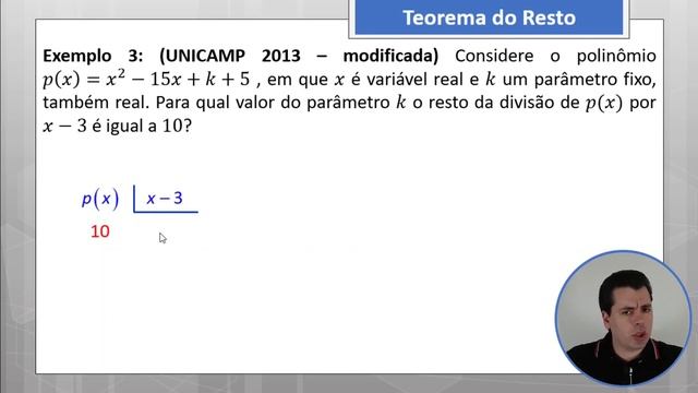 Teorema do Resto (Aula 11 - Polinômios)