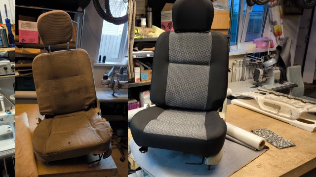 Восстановление поролона и перетяжка сиденье от автомобиля Faw. Часть1.