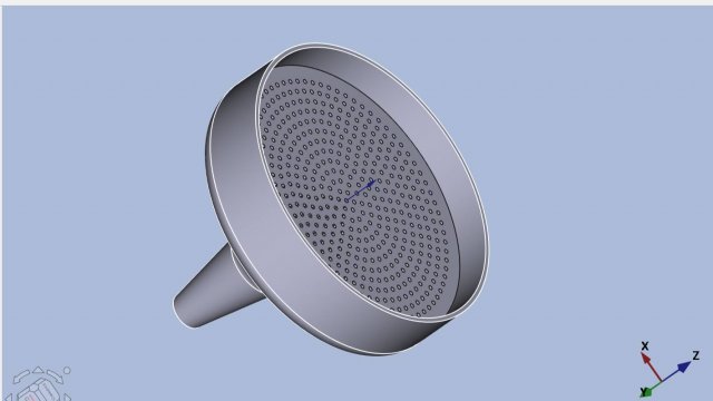 FreeCAD Часть 118. Пример создания модели. Воронка Бюхнера. Круговой массив.
