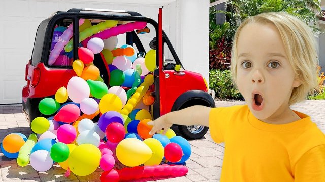 Влад и Ники. Дети играют с ВОЗДУШНЫМИ ШАРИКАМИ! Весёлое видео для детей.