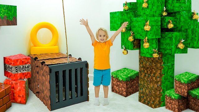 Влад и Ники. Гигантский лабиринт ЧЕЛЛЕНДЖ! Видео для детей.