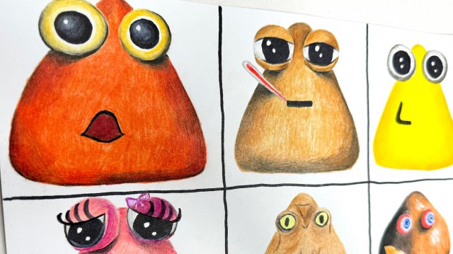 Рисуем Poop карандашами
