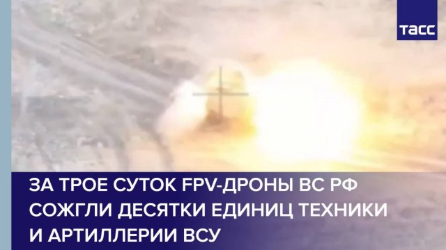 За трое суток FPV-дроны ВС РФ сожгли десятки единиц техники и артиллерии ВСУ
