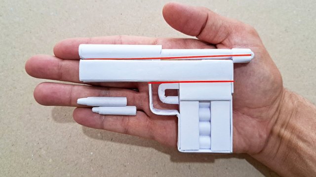 Как сделать пистолет из бумаги