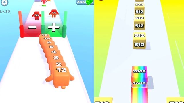 Level Up Numbers 2048 - Jelly Run 2048: New Shape - Gameplay Walkthrough Max Level