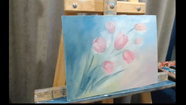 ℛ ℜ✵ Рисую тюльпаны #живописьмаслом