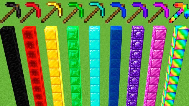 Эксперименты в Майнкрафте, какая кирка быстрее?