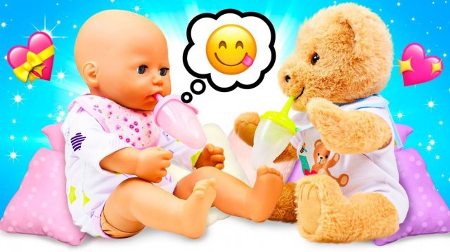 Кукла БЕБИ БОН Анабель – Завтрак с мишкой 🐻