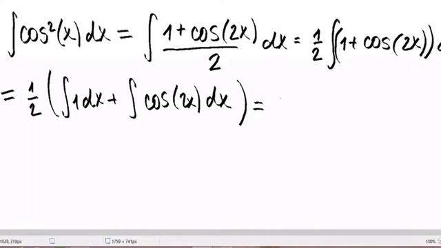 Integral cos^2(x)