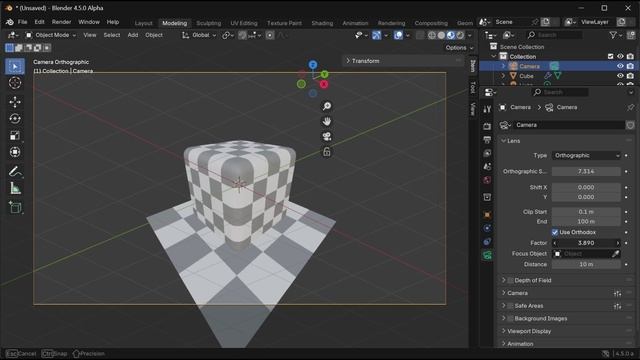 Orthodox Camera for Blender (Камера динамической перспективы, обратная перспектива )