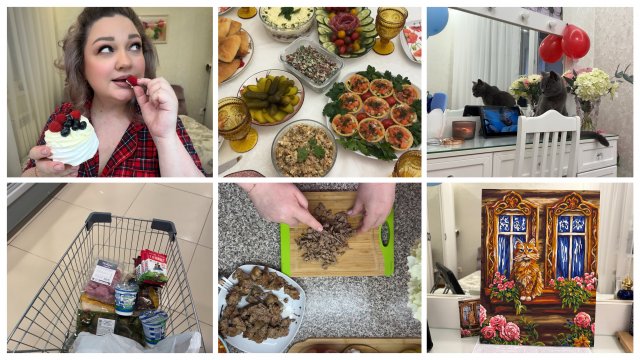 ВЛОГ: НАКРЫВАЕМ СТОЛ НА МОЙ ДР 🥳/ ЗАКОНЧИЛА КАРТИНУ 😍 / ОЧЕНЬ ПОХОЛОДАЛО 🥶