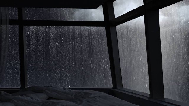 Глубокий сон. Ночной дождь. Звуки капель дождя.