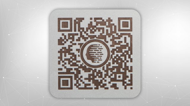 Стикер с QR кодом мемориальной страницы | Алюминий