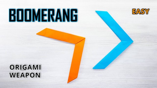 Простой оригами бумеранг — забавная игрушка из бумаги своими руками