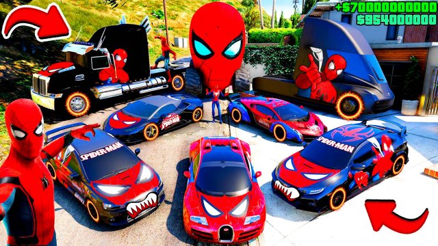 УГНАЛ ВСЕ ТАЧКИ ЧЕЛОВЕКА ПАУКА в ГТА 5 МОДЫ! SPIDER MAN ОБЗОР в GTA 5 ВИДЕО ONLINE