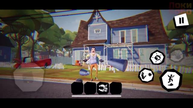 ЛОКИ БОБО играет в Привет сосед 1 акт ► Hello neighbor Act 1