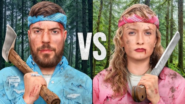 Mr.Beast - Мужчины Vs Женщины Выживают в Глуши за $500,000