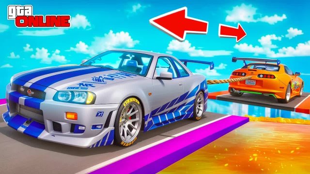 КАКАЯ ТАЧКА ИЗ ФОРСАЖА САМАЯ СИЛЬНАЯ? ПЕРЕТЯГИВАНИЕ КАНАТА В GTA 5! - ЭКСПЕРИМЕНТЫ ГТА 5